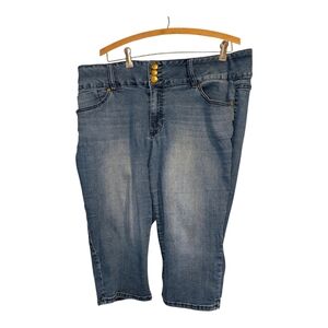 d. jeans Women's Cropped Blue Denim Jeans